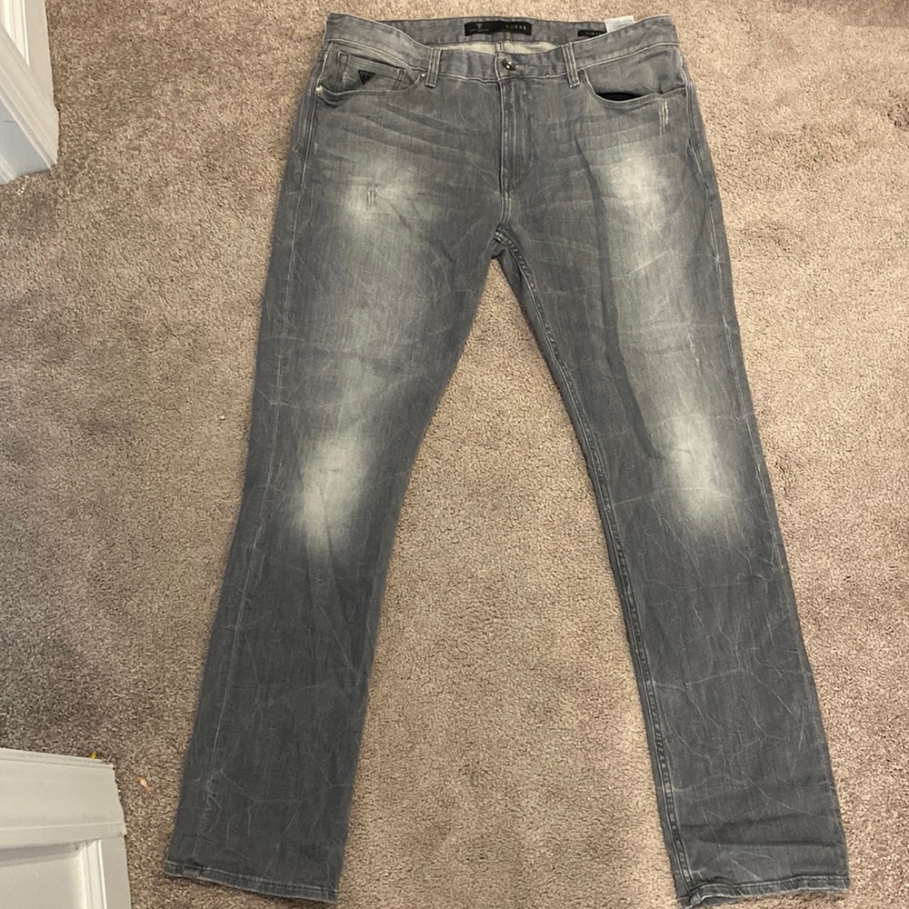 guess denim slim straight size 36